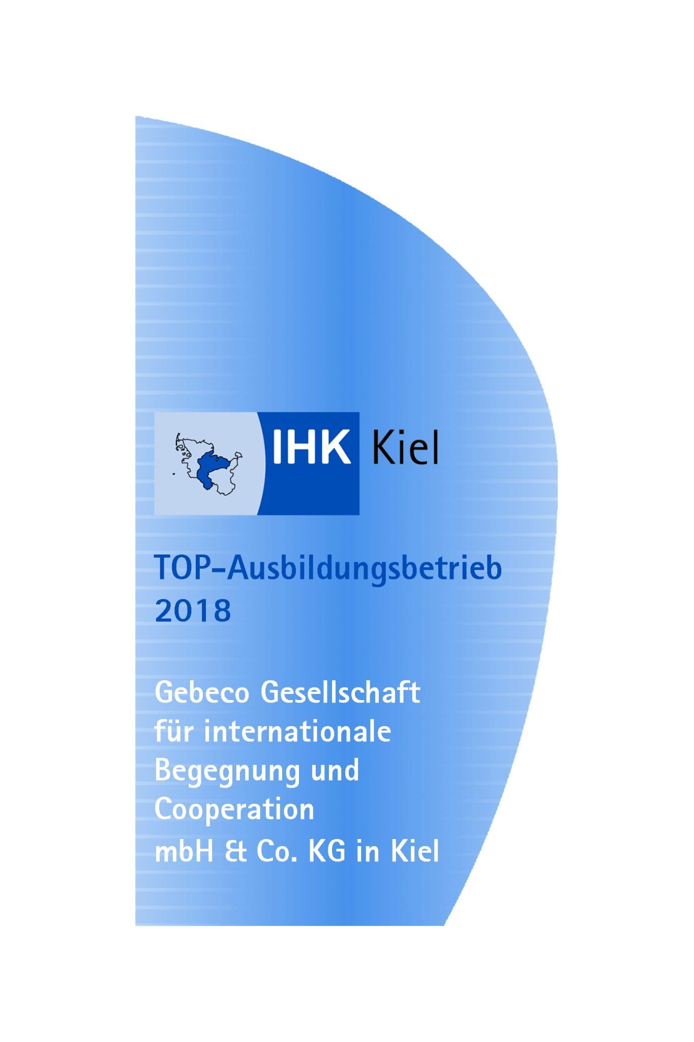 Auszeichnung zum TOP Ausbildungsbetrieb 2018 von der IHK Kiel