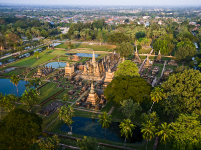 Thailand - Tempelanlage Sukhothai von oben | Gebeco
